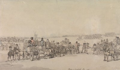 A Review on Blackheath, May 1785 by Thomas Rowlandson